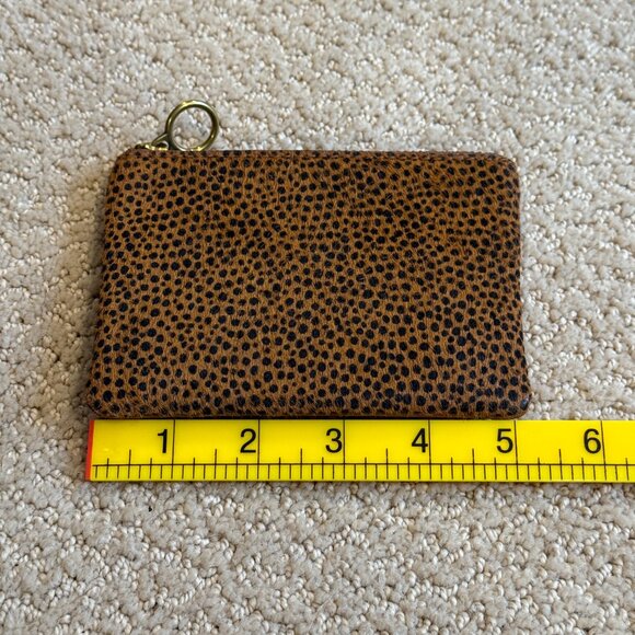 Madewell Leather Calf Hair Spotted Pouch Wallet Bittersweet #K4595 Boho Preppy - Picture 11 of 14